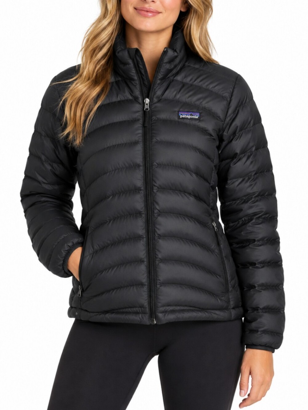 PATAGONIA Black Down Sweater Puffer Jacket Size M Clean Girl Winter Gorpcore